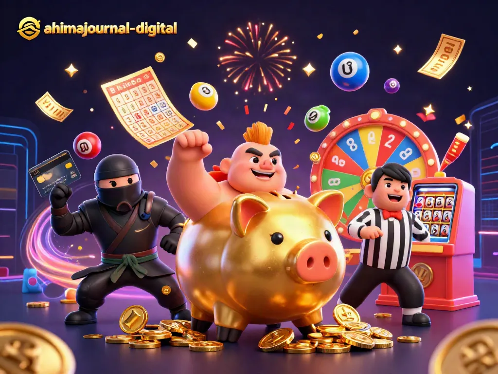Engage with thrilling action in ahimajournal-digital featuring a dynamic casino scene with vibrant characters and elements.